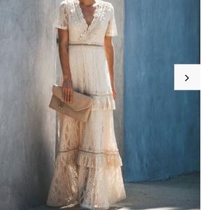 VICI Tiered Lace Maxi Dress